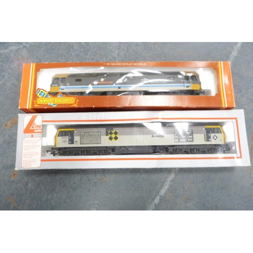 41 - Two cartons containing 00 gauge Intercity and BR locomotives, sleeping cars, ambulance cars, rolling... 