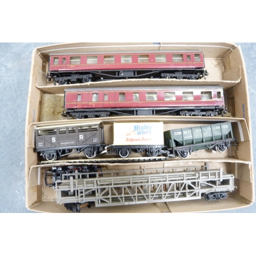 41 - Two cartons containing 00 gauge Intercity and BR locomotives, sleeping cars, ambulance cars, rolling... 