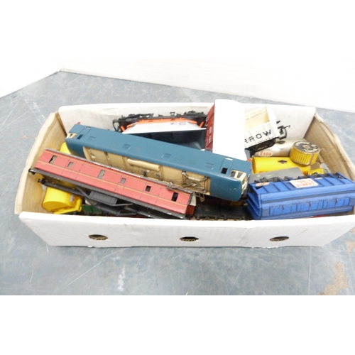 47 - Two cartons containing rolling stock, tankers, parts, coaches etc.