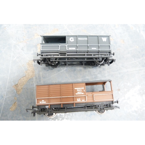 47 - Two cartons containing rolling stock, tankers, parts, coaches etc.