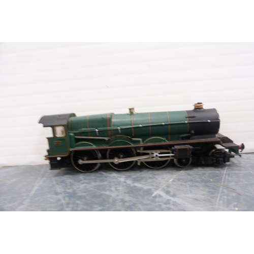 49 - Two cartons containing 00 gauge coaches, rolling stock, wagons, 6024 part locomotive, track, lorry, ... 