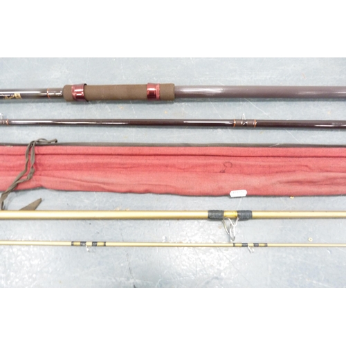 76 - Fishing equipment to include a three-piece fishing rod, Abu rod in canvas case, Quick no. 1 Pirate r... 