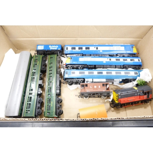 8 - Carton containing 00 gauge models, mainly Tri-ang and Hornby, to include a boxed R.921 Intercity Mk ... 