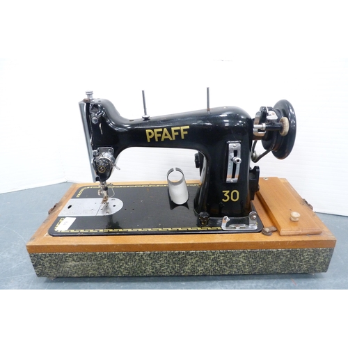 84 - Pfaff sewing machine, model 30, cased.