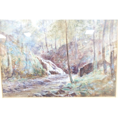 93 - JA Taylor (Former Headmaster of Dalbeattie High School 1940s)Stepping stones, DalbeattieWatercolour,... 