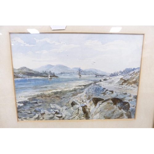 93 - JA Taylor (Former Headmaster of Dalbeattie High School 1940s)Stepping stones, DalbeattieWatercolour,... 