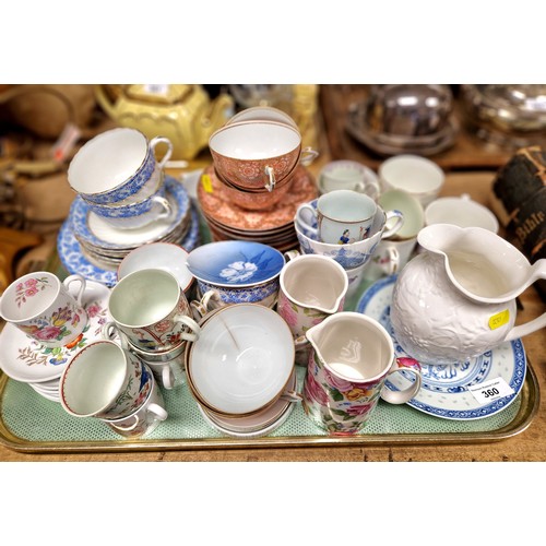 360 - Royal Copenhagen pin dish, 19th century oriental tea cups and other decorative ceramics.