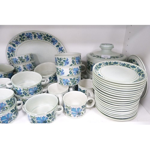 173 - Collection of Midwinter 'Stonehenge' pattern dinnerwares (one shelf).