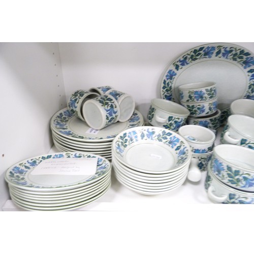 173 - Collection of Midwinter 'Stonehenge' pattern dinnerwares (one shelf).