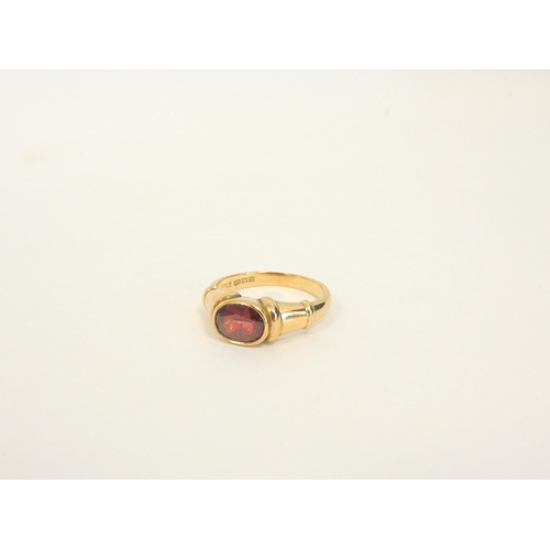 36 - Four gem rings in 9ct gold. 10g gross. 