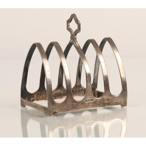 121 - Silver toast rack, Sheffield 1946, 50.9g