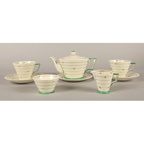 16 - Corona ware art deco tea set for two, 8 pcs.