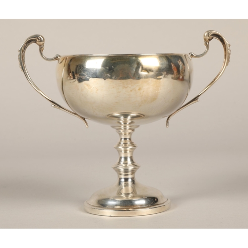 201 - Twin handled silver cup, London 1926, 13.5cm h, 147.5g