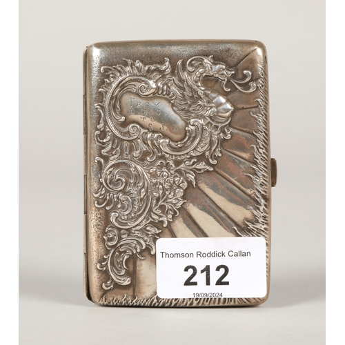 212 - 800 silver cigarette case, 54.7g