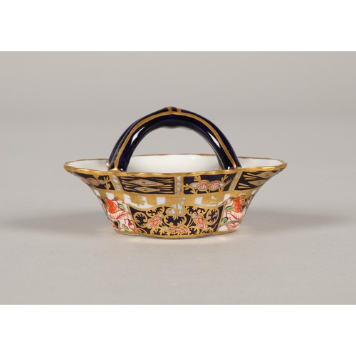 214 - Royal Crown Derby miniature basket in imari pattern