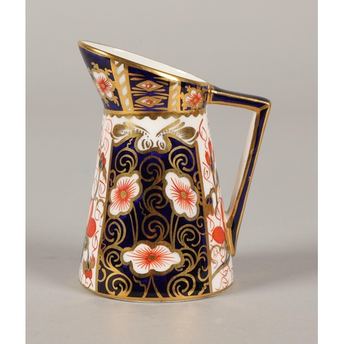 218 - Royal Crown Derby miniature jug in the Imari pattern, 9cm h