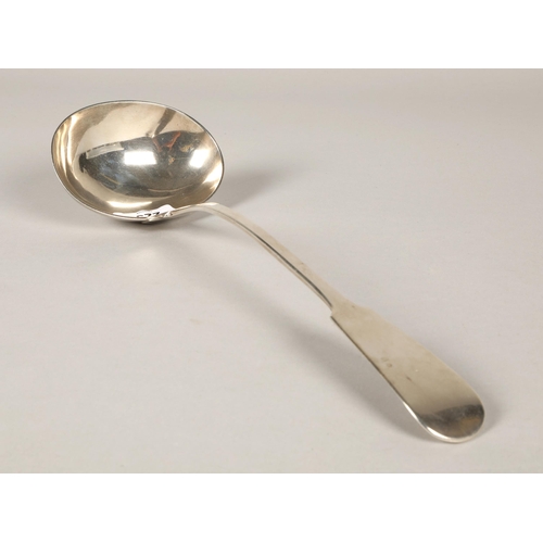 225 - George IV silver serving ladle, Edinburgh 1829, Adam Elder for Morton, approx. 190g