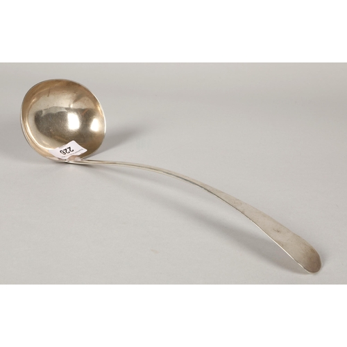 226 - Serving ladle white metal indistinctly marked, approx. 134g