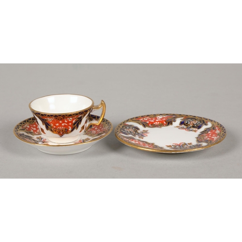 234 - Royal Crown Derby miniature tea cup and saucers Imari pattern