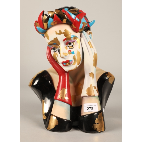 278 - Claudia Schwarz for Goebel, 'Schönheit', porcelain bust, limited edition no. 779/1000, 33cm h