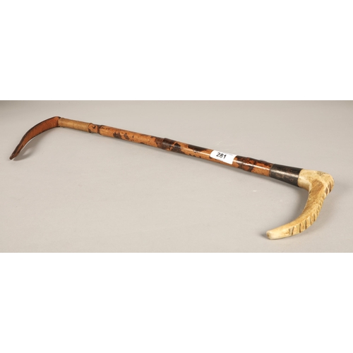 281 - Swaine Adeney of London horn handled riding crop