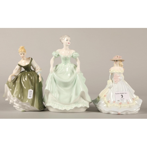 3 - Three figures to include Royal Doulton Fair Lady HN4719, and two Coalport Henrietta and Debutante Ju... 