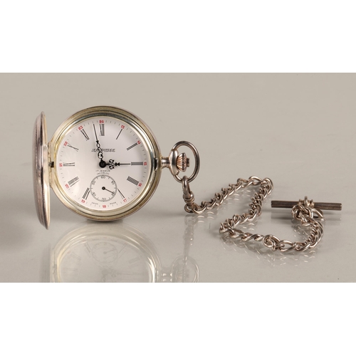 57 - Jean Pierre pocket watch on hallmarked silver chain