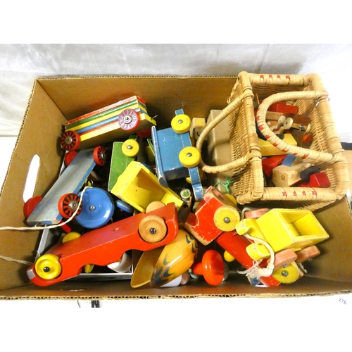 239 - Large box of vintage building blocks.