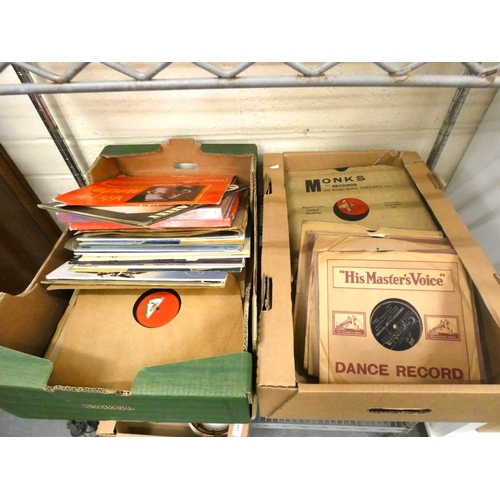 246 - Large box of vintage 78 classical records.