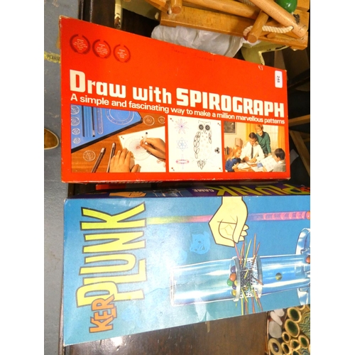 248 - Various board games to include Ker-Plunk, Spirograph etc.