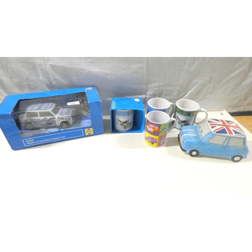 269 - Radio controlled Mini, mugs, money box etc.