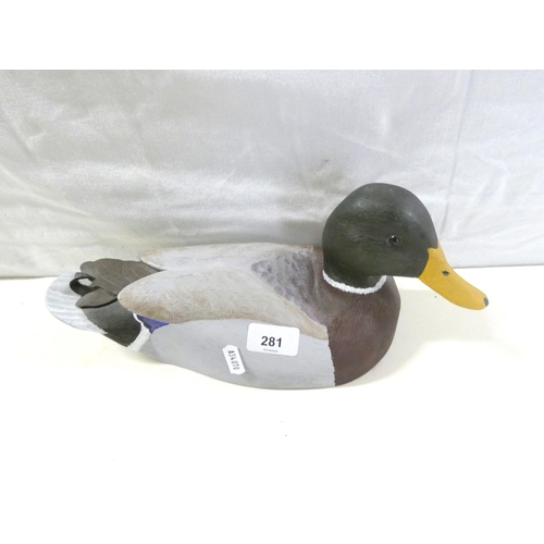 281 - Modern wooden Duck Decoy.