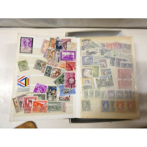 289 - Two small stock albums of world stamps.