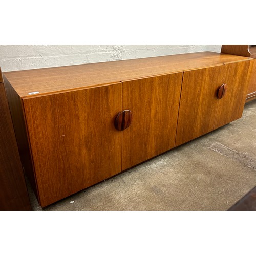 575 - G-Plan mid-century teak sideboard, H 68cm, W 190cm, D 51cm