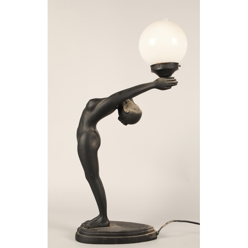 494 - Art deco style figure table lamp.