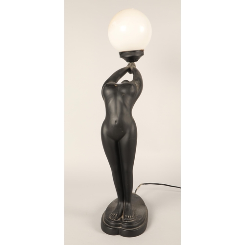 494 - Art deco style figure table lamp.