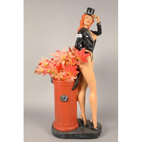 509 - Umbrella stand in the form of a lady, 88cm high