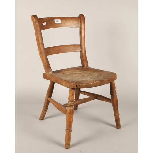 592 - Vintage oak child's chair