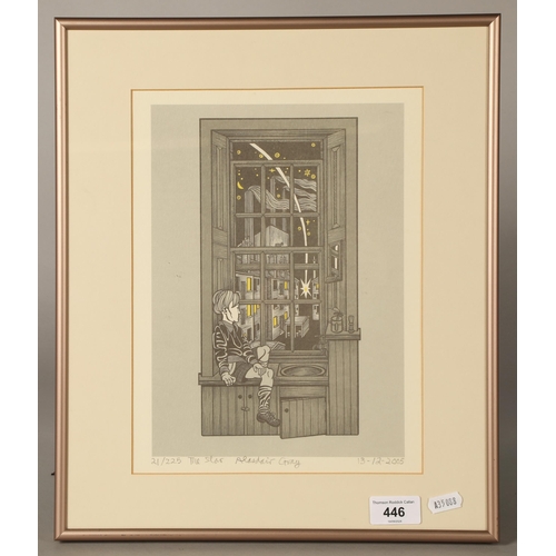 446 - Alasdair Gray (1934 - 2019)'The Star'Framed print, no. 21/225Dated 13.12.2005Pencil signed29cm x 22c... 