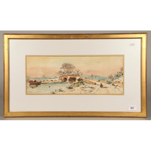 451 - Amy Sinclair (Edinburgh artist fl. 1885 - 95), three framed watercolours, landscape scenes .