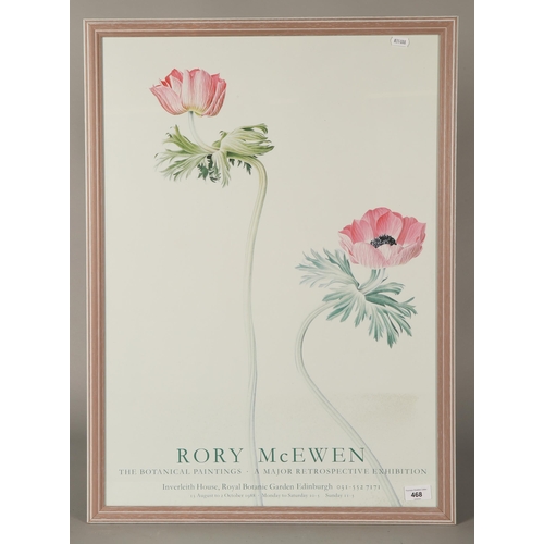 468 - Framed poster, 'Rory McEwen: The Botanical Paintings - A Major Retrospective Exhibition' Royal Botan... 