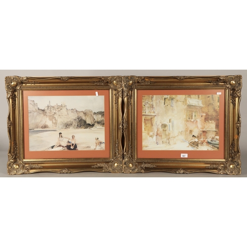 667 - Sir William Russell Flint RA ROI (1880 - 1969), two gilt framed prints 