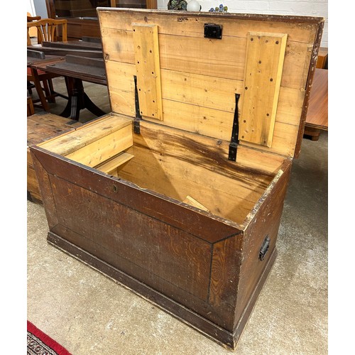 597 - Large pine blanket chest