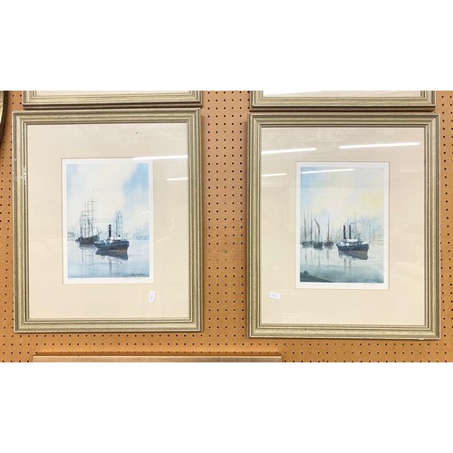 664 - John J. Holmes (1937 - 2015), four signed limited edition shipping scene prints