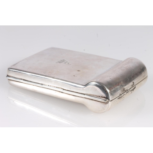 64 - Antique Edwardian silver pipe filler case with crowned F monogram, by S W Smith & Co., London 19... 