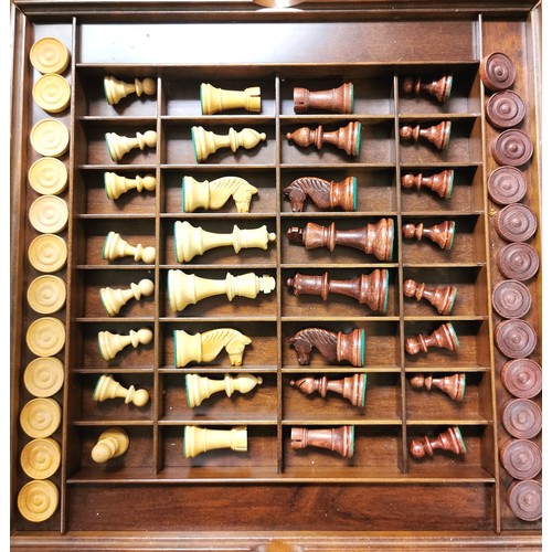 357 - Wooden chess set