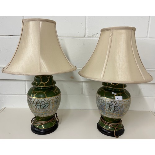 633 - Pair table lamps and shades