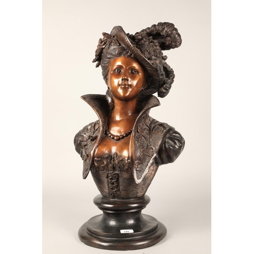 199 - Bronzed bust of a woman