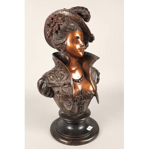 199 - Bronzed bust of a woman