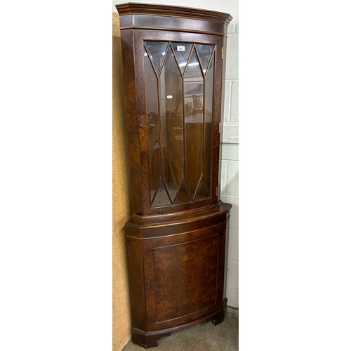 658 - Glazed corner display cabinet, 181cm high